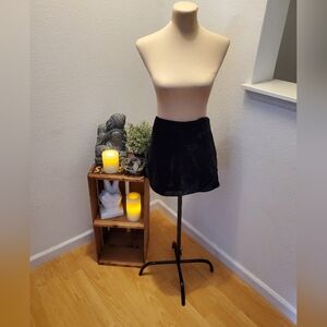 NWT Free People black velvet mini